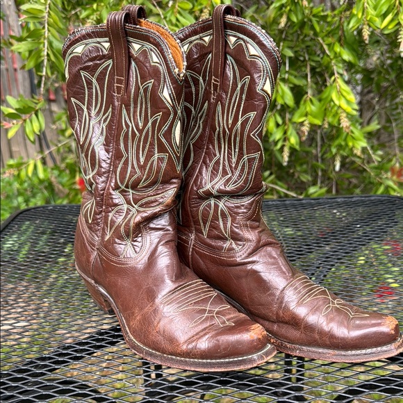 Acme Vintage Peewee Brown Western Cowboy Boots
